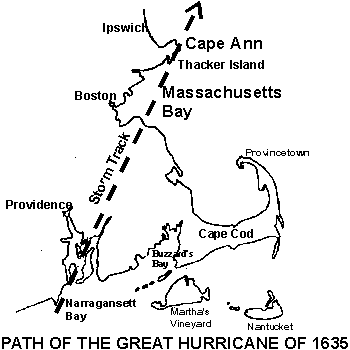 Map of Hurricane path