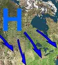 Advection frost comes with polar air masses