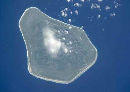 Clouds forming over Mangaia I., Cook Islands