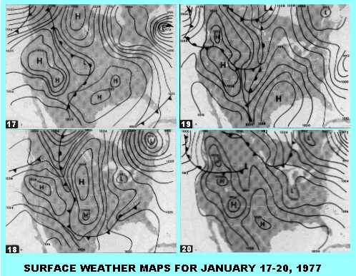 Wx Maps for January 17-20, 1977