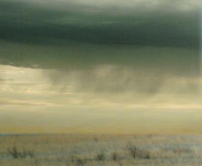Virga from dry thunderstorm over the prairies