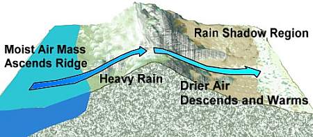 Rainfall Variations over a Mountain Range
