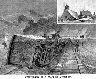 Tornado hits train --Scientific American 1890
