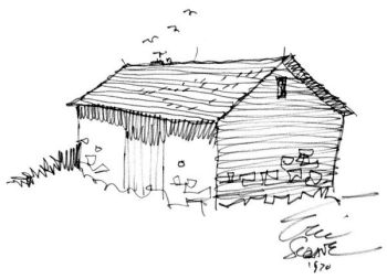 Barn Sketch by Eric Sloane