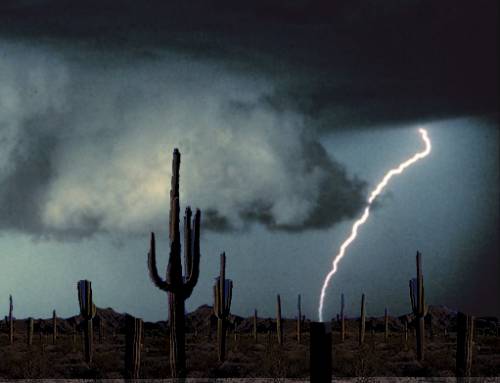 Thunderstorm Over the Desert