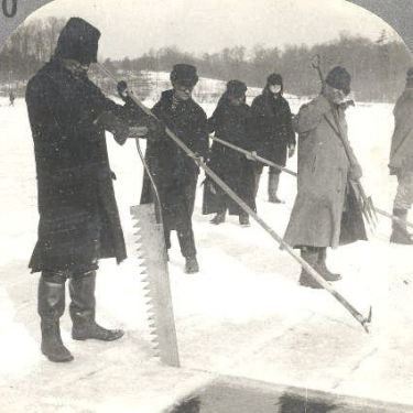 Ice Cutting in Wisconsin