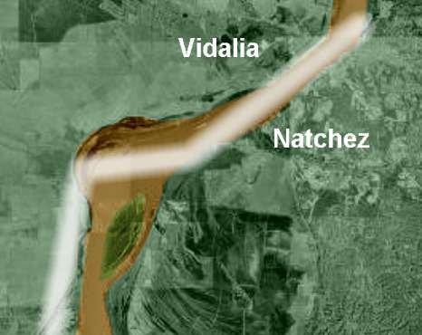 Approximate path of Natchez Tornado