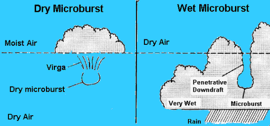 Wet and Dry Microbursts